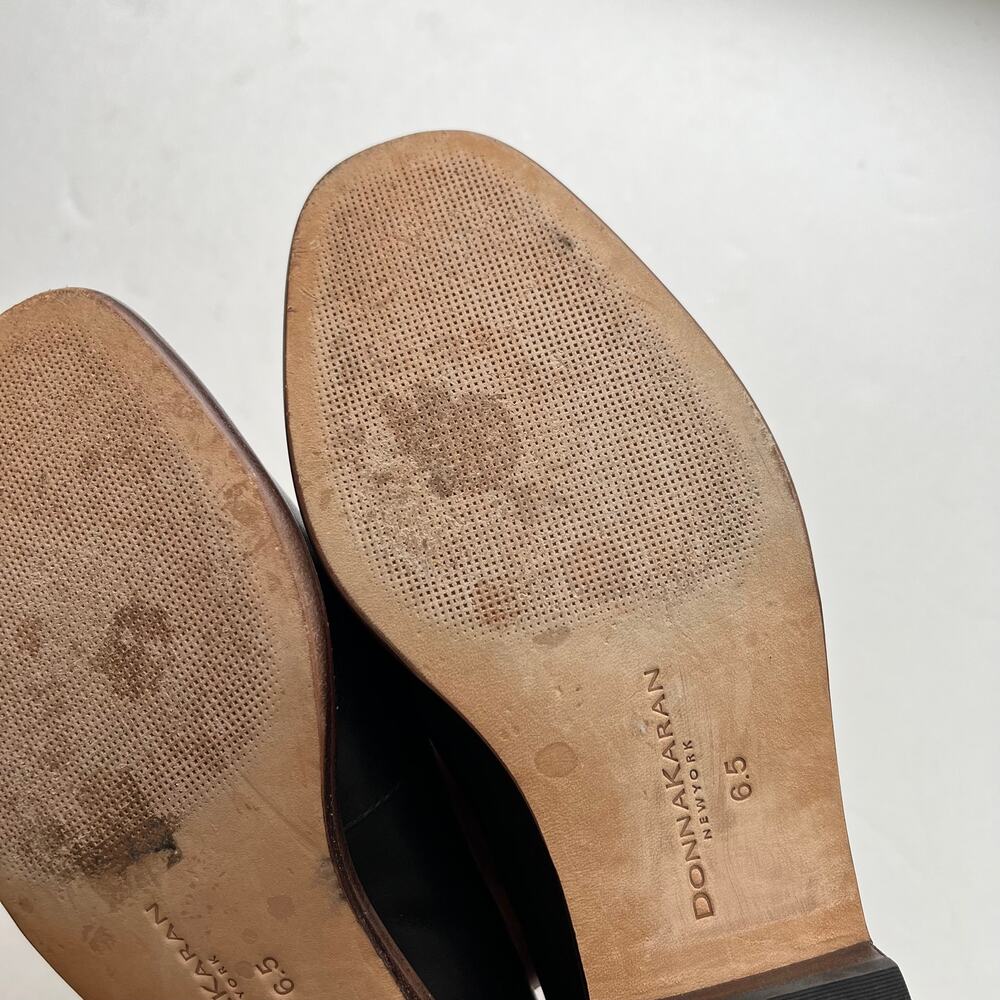 Vintage Donna Karan New York Loafers Wool Leather - Picture 6 of 6
